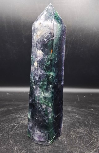 Prisma de Fluorita tallado a mano para Meditación