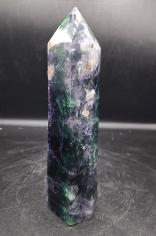 Prisma de Fluorita tallado a mano para Meditación