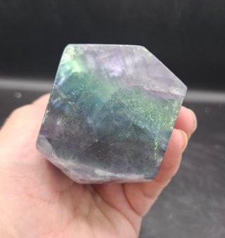 Prisma de Fluorita tallado a mano para Meditación
