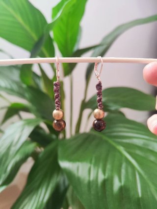Pendientes Macramé con Piedras Naturales