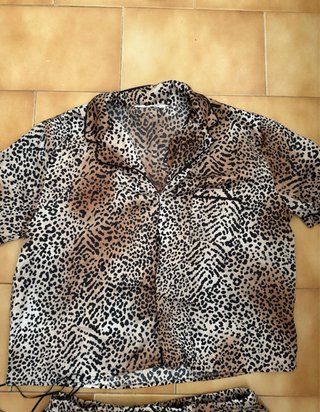 Conjunto pijama leopardo