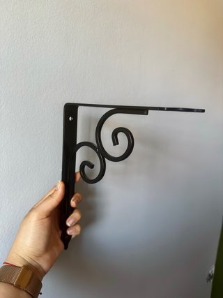 4 Soportes Decorativos Metal Negro