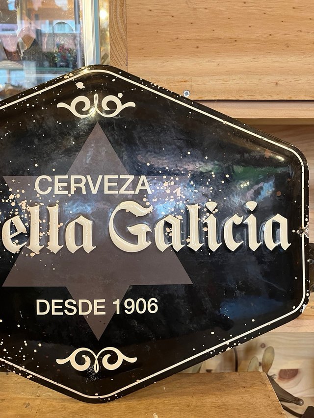 Cartel esmaltado Estrella Galicia