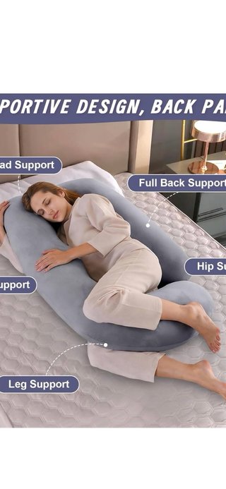Almohada Embarazo U Gris Beige