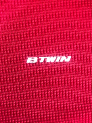 Maillot Btwin Ciclismo XS Rojo Bolsillo
