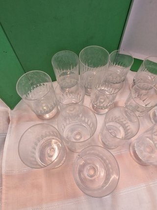 Lote 12 Copas de Cristal Tallado