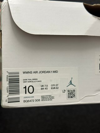 Nike Jordan 1 Mid 42 Verde Foglia