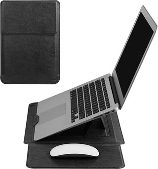 Funda portátil cuero soporte ajustable MacBook