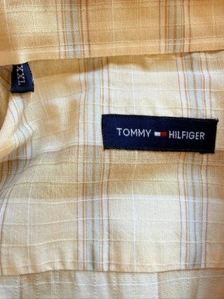 Camicia Tommy Hilfiger Uomo XXL Beige Quadri