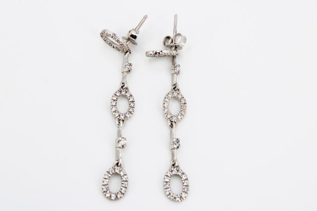 Pendientes Oro Blanco 18k