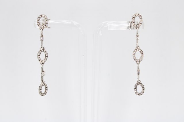 Pendientes Oro Blanco 18k
