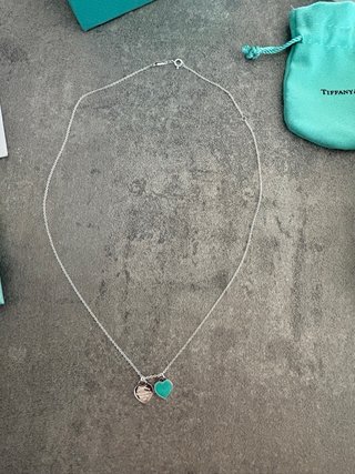Collana Tiffany & Co. Cuori Argento e Teal