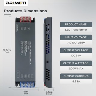BRIMETI Trasformatore LED a tensione costante 24V