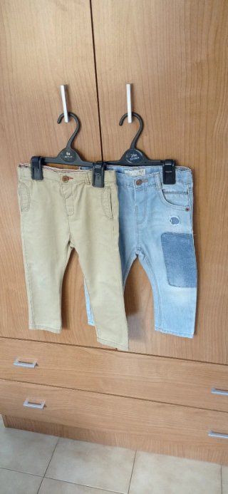 pantalones niños talla 18/24/meses la marca Zara