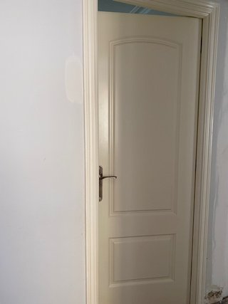 Conjunto puertas madera blancas abatibles