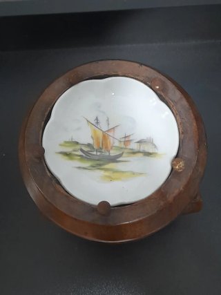 Posacenere Etnico Vintage Legno Teak