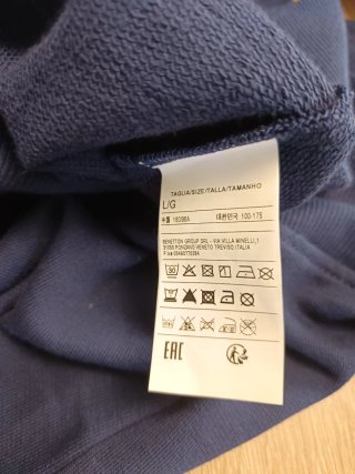 Sudadera Benetton Azul Talla L
