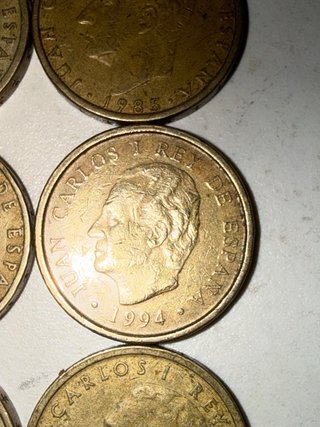 Lote de 6 monedas 100 pesetas Juan Carlos I