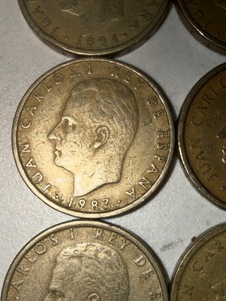 Lote de 6 monedas 100 pesetas Juan Carlos I