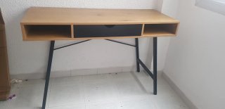 Escritorio Roble Natural/Negro 48x120