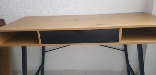 Escritorio Roble Natural/Negro 48x120
