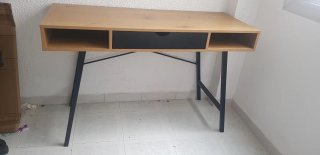 Escritorio Roble Natural/Negro 48x120