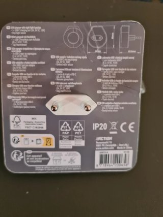 Cargador USB con Luz Nocturna