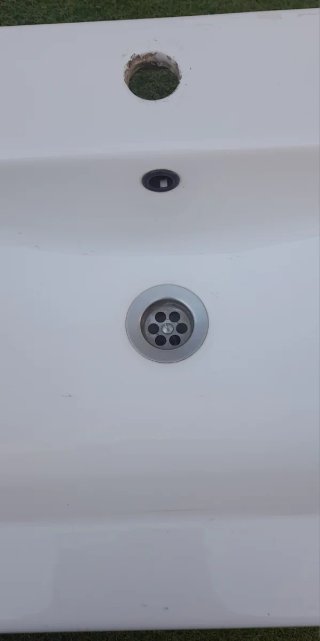 Lavabo de porcelana blanco