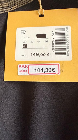 Macacão El Corte Inglés Preto Tamanho 40