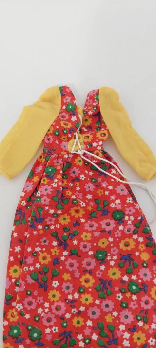 Vestito Barbie anni '70 floreale