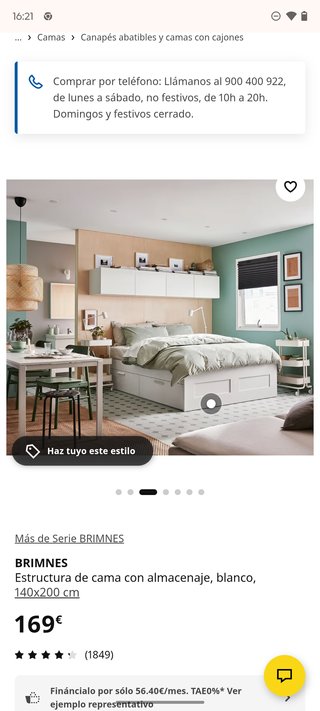 Piezas Cama BRIMNES Ikea 140x200 NUEVO PACKETE
