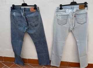 2 Vaqueros Levi Strauss Azules Desgastados