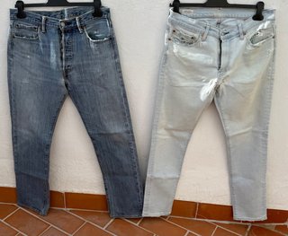 2 Vaqueros Levi Strauss Azules Desgastados