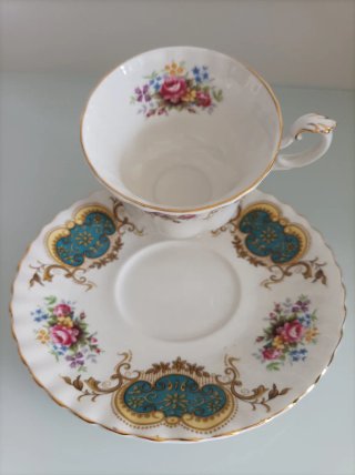 Juego 6 Tazas con Plato Royal Albert Porcelana