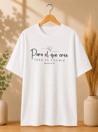 Camiseta con Frase Cristiana