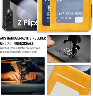 Funda piel cartera protección plegable Samsung