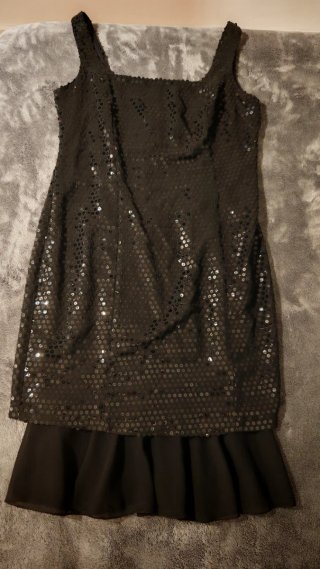 Vestido negro lentejuelas