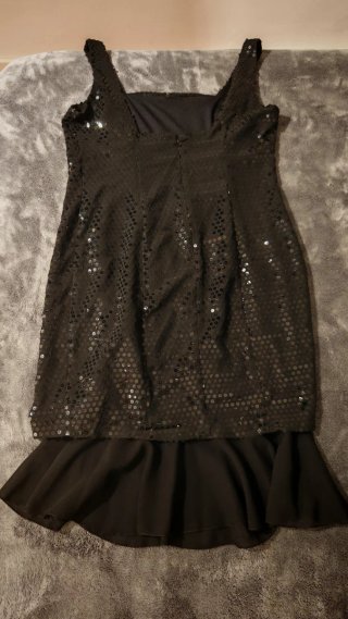Vestido negro lentejuelas