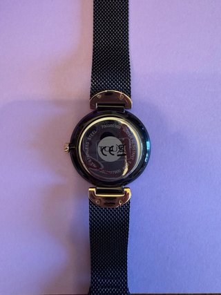 Reloj TOUS analógico S-Mesh negro y rosado nuevo