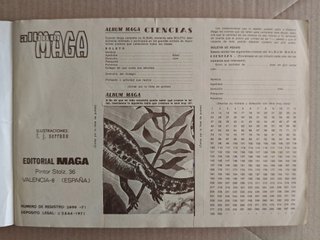 Álbum de cromos Maga CIENCIAS