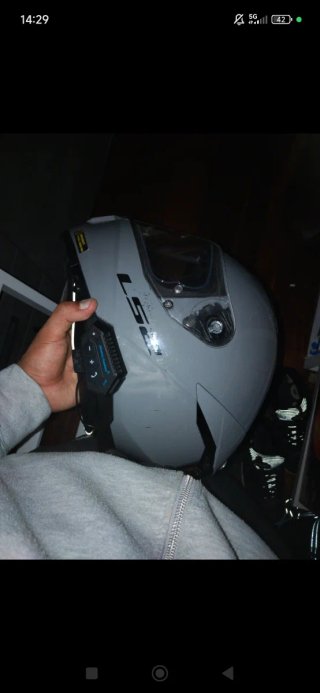 Casco de moto LS2 gris