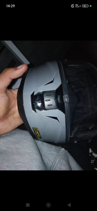 Casco de moto LS2 gris