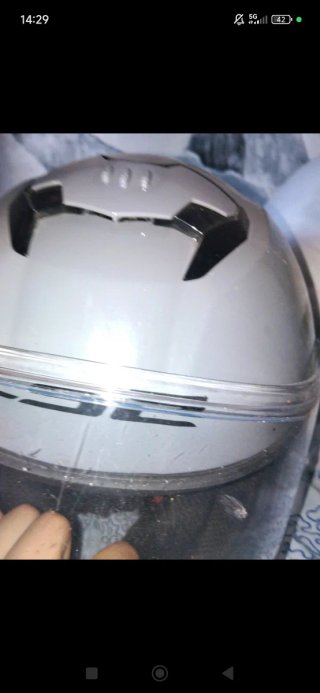 Casco de moto LS2 gris