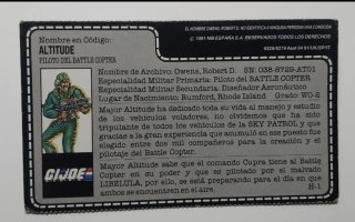 Gijoe G.I. Joe Major Altitude + Ficha Español