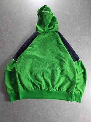 Felpa con cappuccio Nike vintage verde anni '00