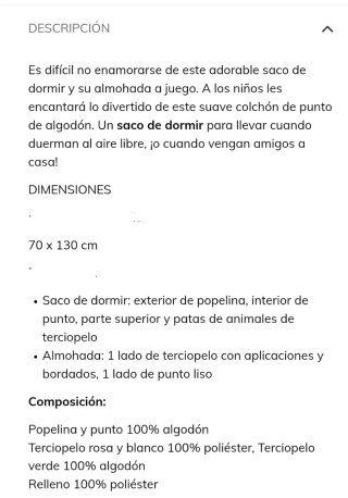Saco dormir infantil zorro