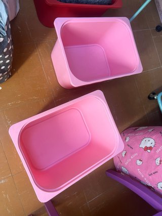 Cajas Trofast Ikea Rojas