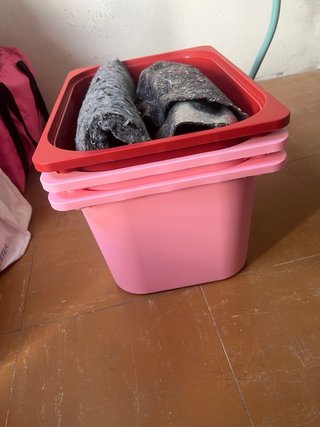 Cajas Trofast Ikea Rojas