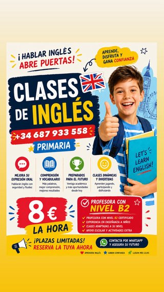 Clases de inglés en Melilla nivel A1 , A2 o B1