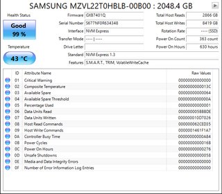 2TB SSD NVMe Samsung M.2 PCIe 4.0 X4